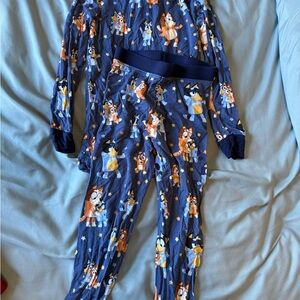 Little Sleepies Blue Cartoon Pajama Set